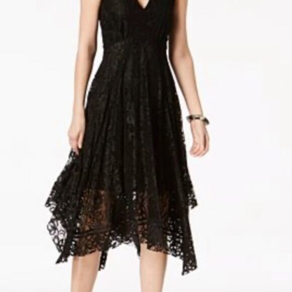 Taylor Dresses & Skirts - Taylor Womens Black Lace Sleeveless Midi Dress Size 12 New With Tags